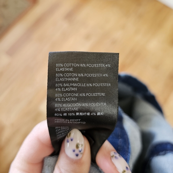 Free People Size 12 Denim Mini Skirt Two-tone Light and Dark Wash Stretchy Zip - Picture 7 of 7